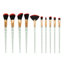 Load image into Gallery viewer, Women 10pcs Unicorn Glitter Makeup Brushes Set