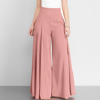 ZANZEA Women Elegant High Waist Wide Leg Pants