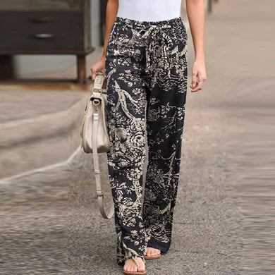 ZANZEA Women Vintage Printed Pants